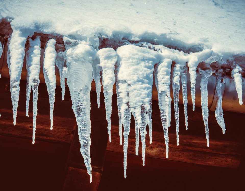 snow on a roof