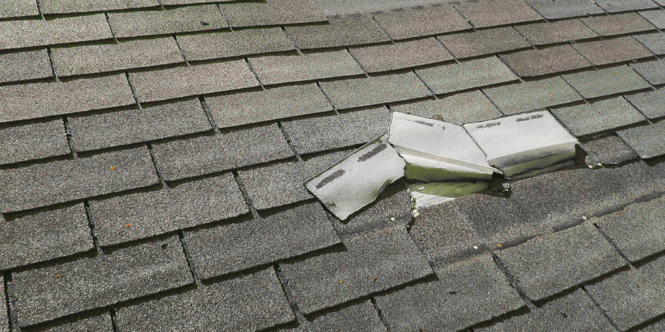 what does hail damage look like on a roof